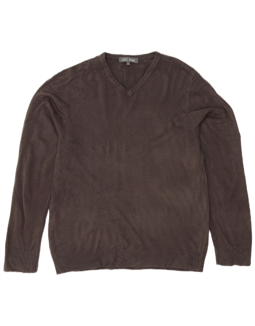 Marks & Spencer Pull col V pour homme en acrylique gris Taille L