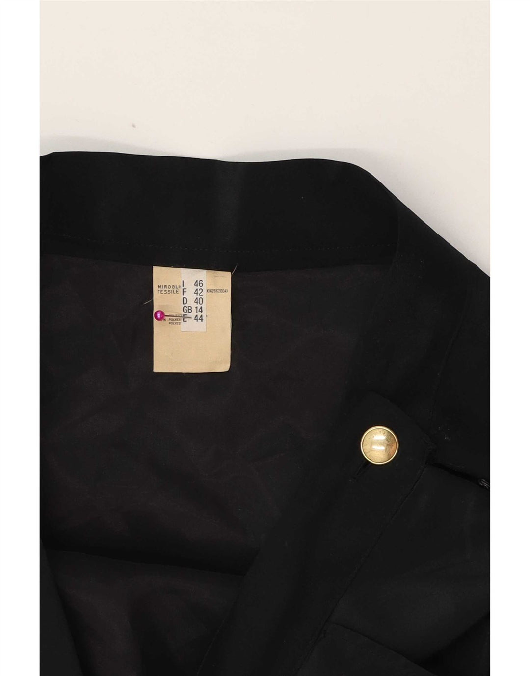 Vintage Womens Pleated Midi Skirt UK 14 Medium W30 Black Polyester