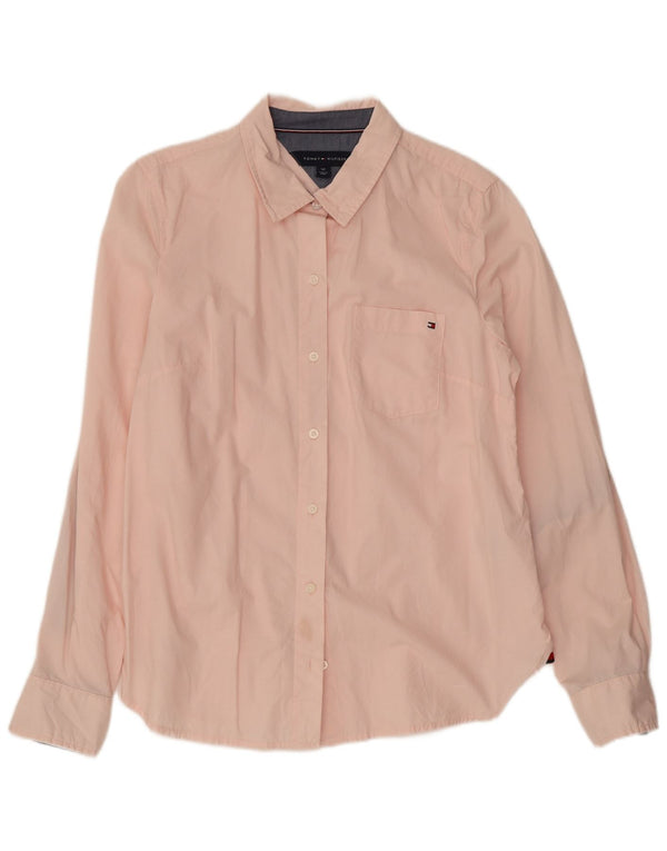 Tommy Hilfiger Chemise Femme UK 10 Petit Rose Coton