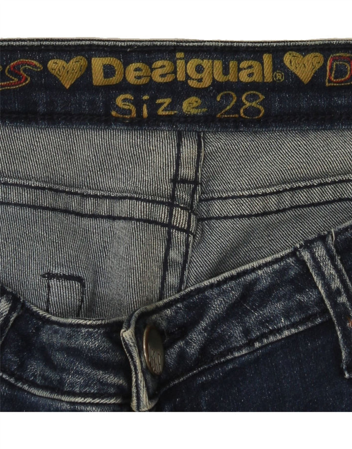 DESIGUAL Womens Slim Jeans W28 L27 Navy Blue Vintage Desigual and Second-Hand Desigual from Messina Hembry 