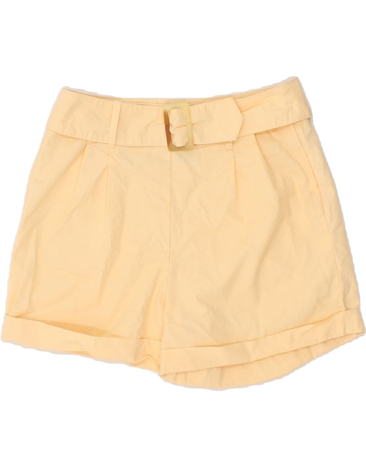 SISLEY Womens Pegged Chino Shorts W30 Medium Yellow Cotton Vintage Sisley and Second-Hand Sisley from Messina Hembry 