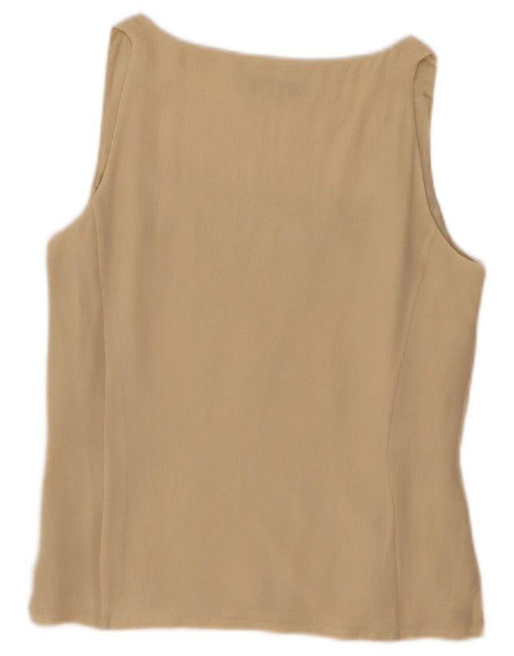 Blunauta ærmeløs bluse til kvinder IT 42 Medium Beige Silke