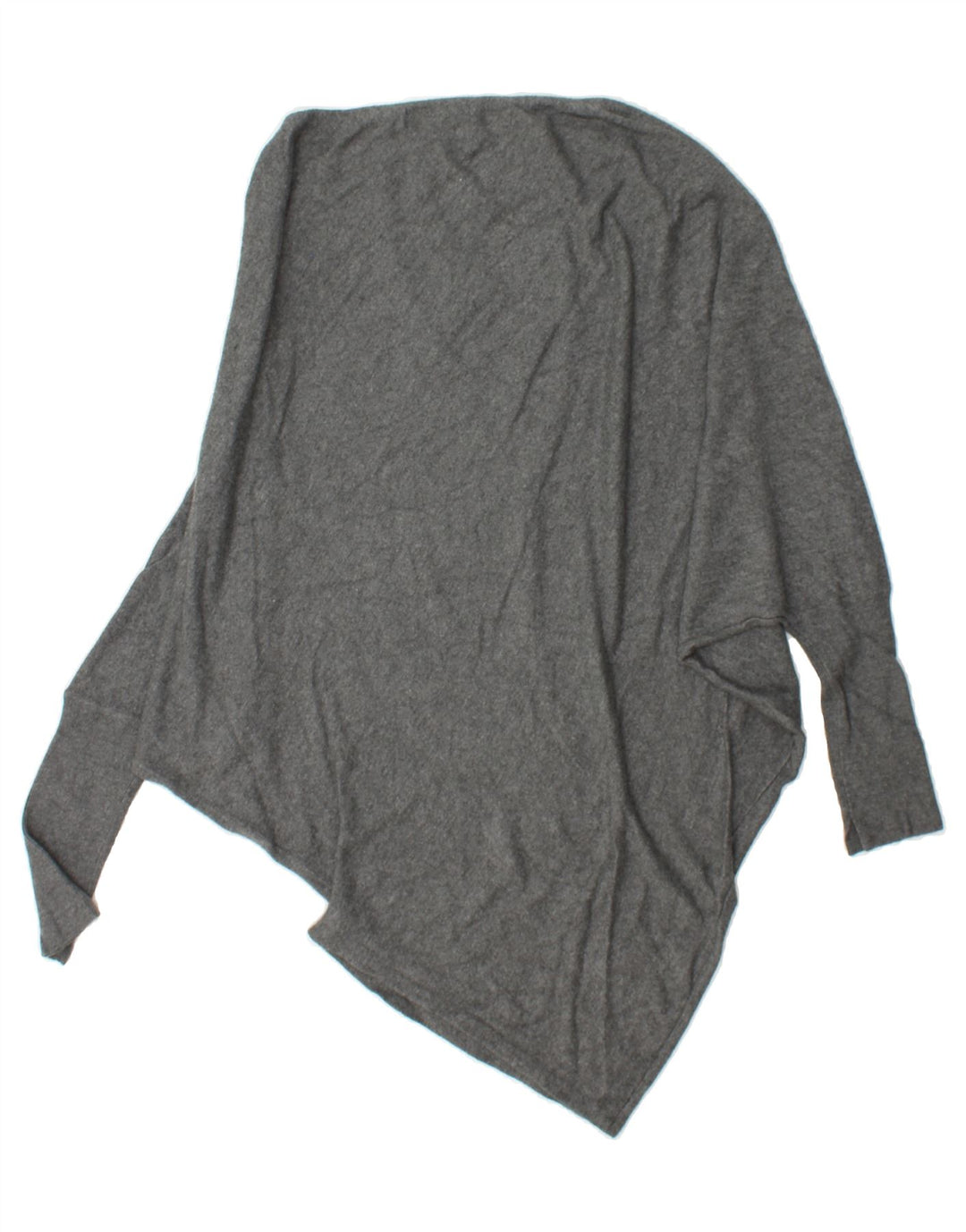 ZARA Womens Asymmetric Poncho Jumper UK 10 Small Grey Vintage Zara and Second-Hand Zara from Messina Hembry 
