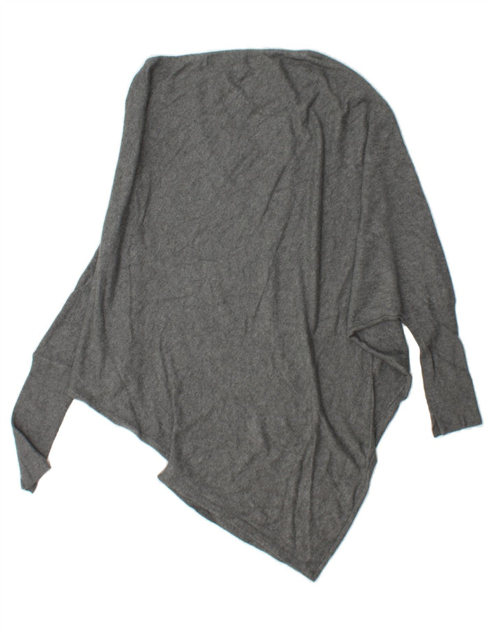 ZARA Womens Asymmetric Poncho Jumper UK 10 Small Grey Vintage Zara and Second-Hand Zara from Messina Hembry 