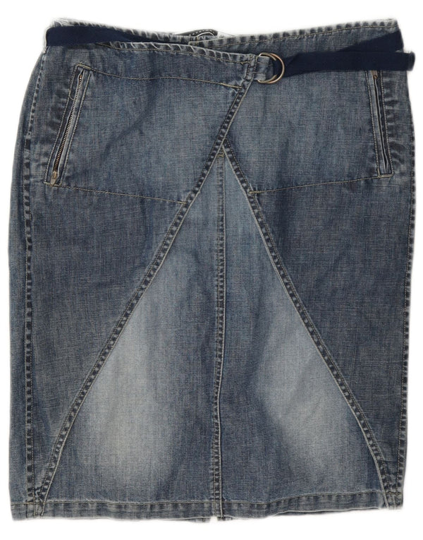 Sportmax Womens Denim Skirt UK 8 Small W27 Blue Cotton
