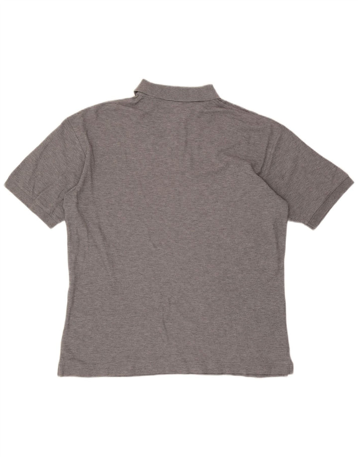 Fila Mens Polo Shirt Medium Grey Flecked Cotton