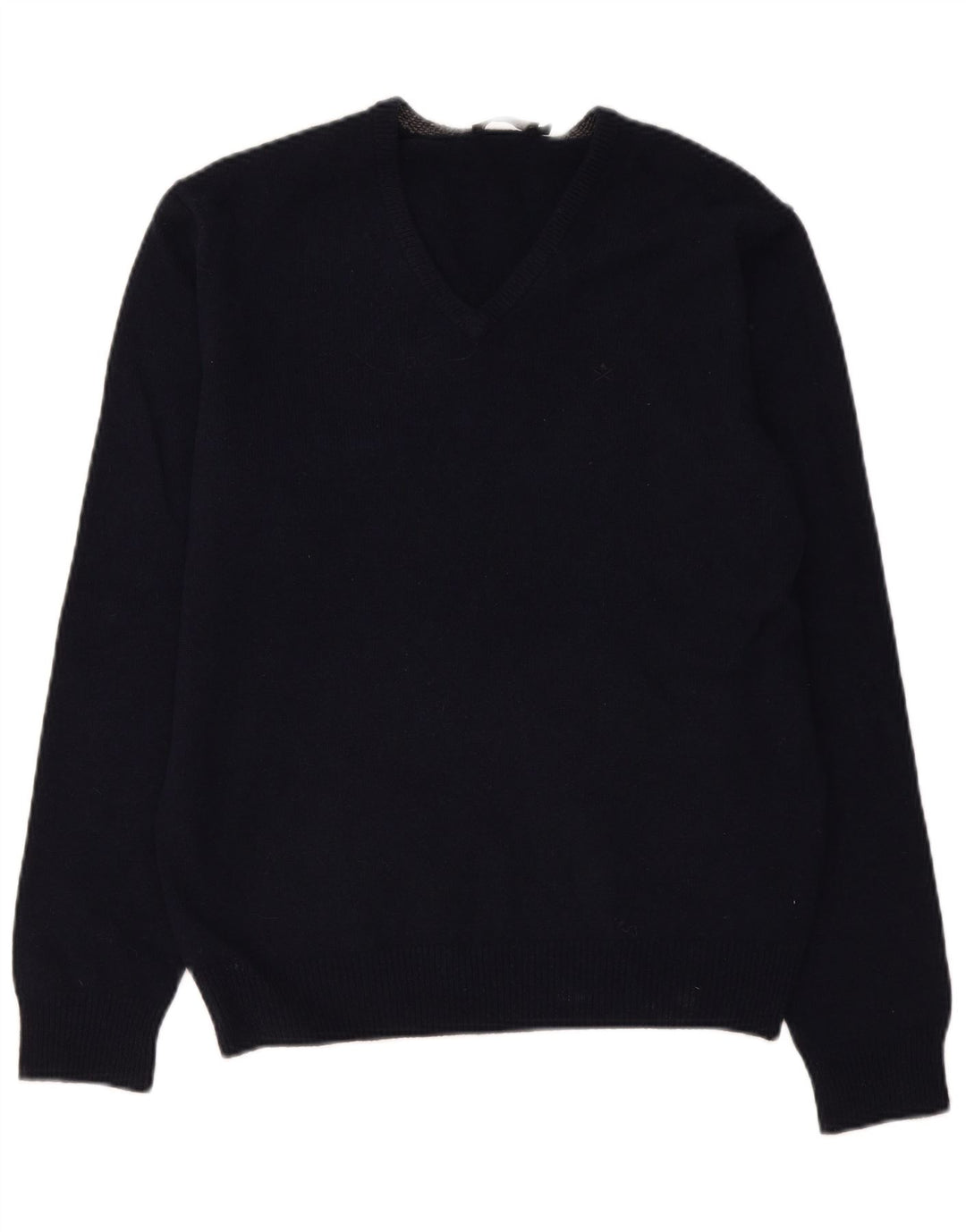 Hackett Herre V-hals sweater Medium marineblå lammeuld