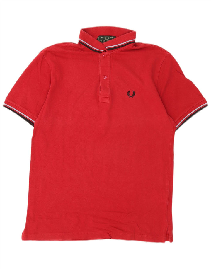 Fred Perry Mens Polo Shirt Medium Red Cotton