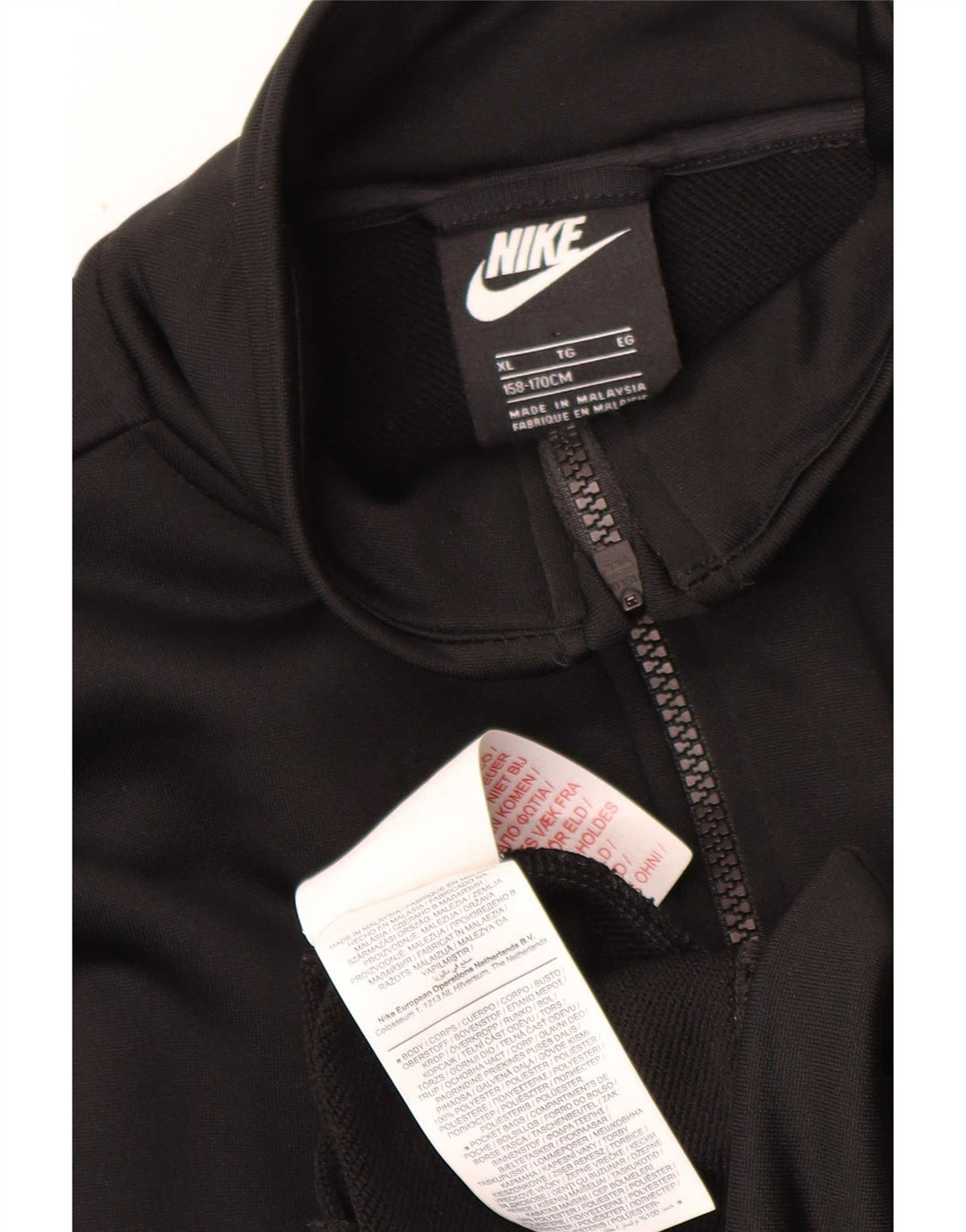Nike Boys træningsdragt topjakke 13-14 år XL Sort polyester