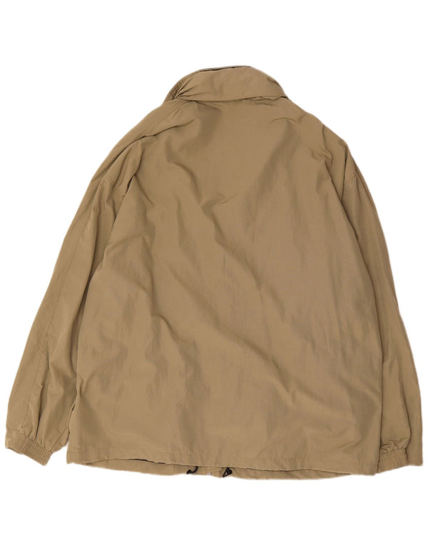Diadora Herren-Regenjacke mit Kapuze, lockere Passform, UK 40, Größe L, Beige, Polyamid