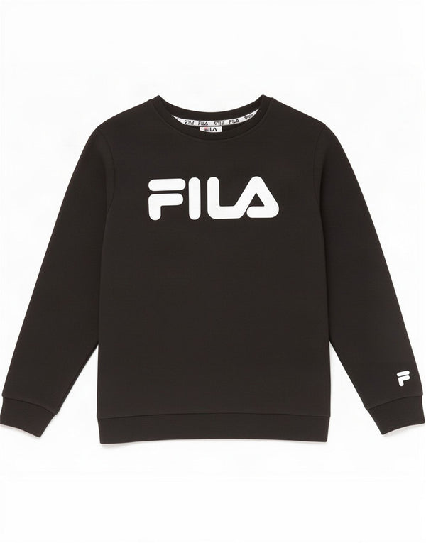 Damska bluza z grafiką Fila, UK 10, mała, czarna bawełna