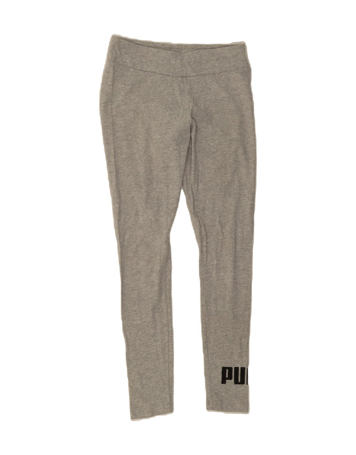 PUMA Womens Graphic Leggings UK 10 Small  Grey Vintage Puma and Second-Hand Puma from Messina Hembry 