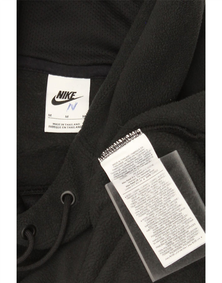 Nike Mens Graphic Hooded Fleece Jumper Medium Black Polyester