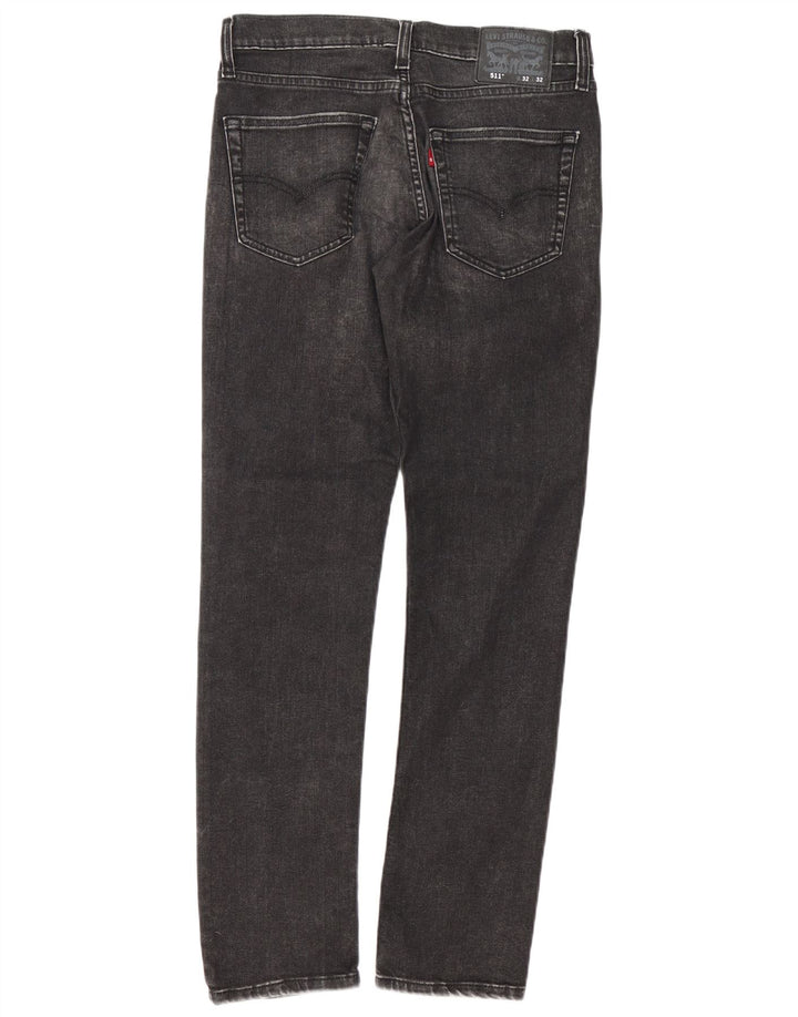 Levi's Herre 511 Slim Jeans W32 L32 Sort Bomuld