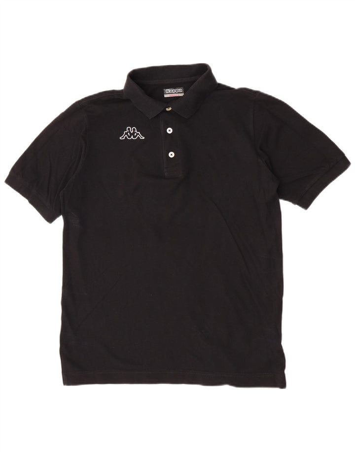 Kappa Mens Graphic Polo Shirt Small Black Cotton