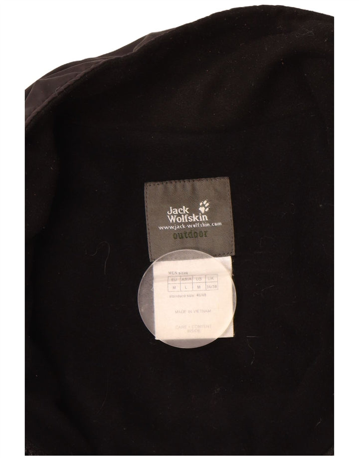 Jack Wolfskin Mens Windbreaker Jacket UK 36/38 Medium Black Polyester
