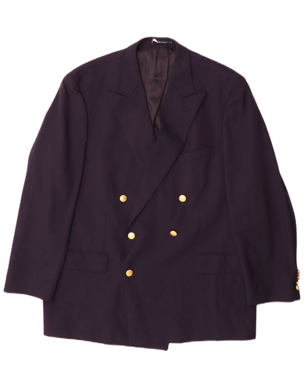 Chaps Ralph Lauren Herren Zweireiher Blazer Jacke UK 42 XL Marineblau