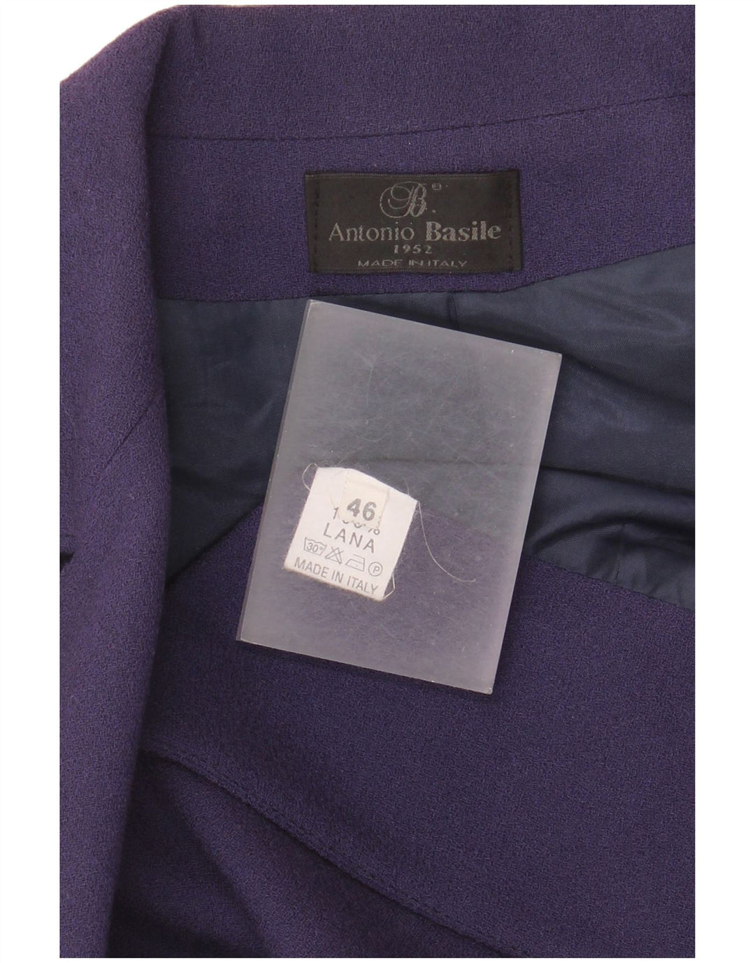 A.Basile Veste Blazer 3 Boutons Femme IT 46 Large Violet Laine