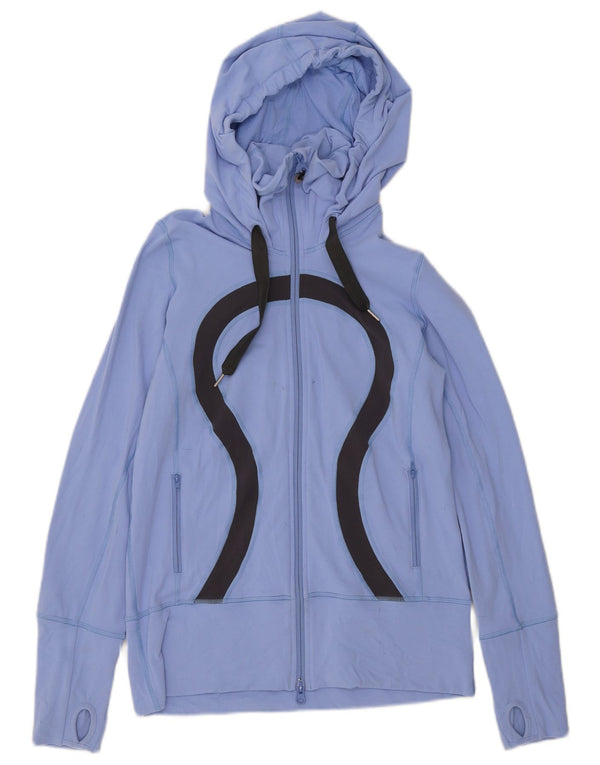 Lululemon - Sudadera con capucha y cremallera para mujer, talla 8, nailon azul mediano