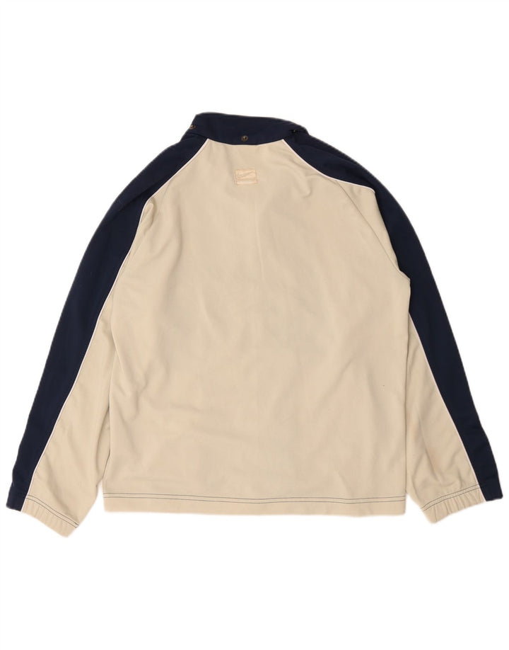 Nike Boys Tracksuit Top Jacket 12-13 Years Large Beige Colourblock