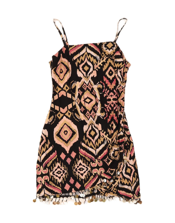 Zara Womens Sundress UK 12 Medium Multicoloured Ikat Cotton