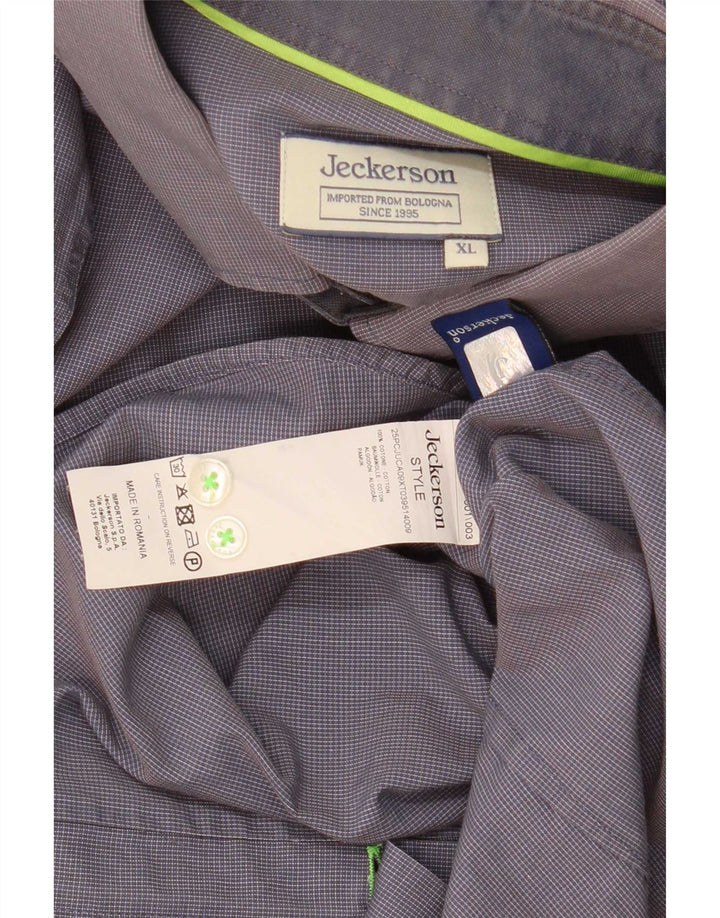 Camicia da uomo Jeckerson XL in cotone a quadri blu