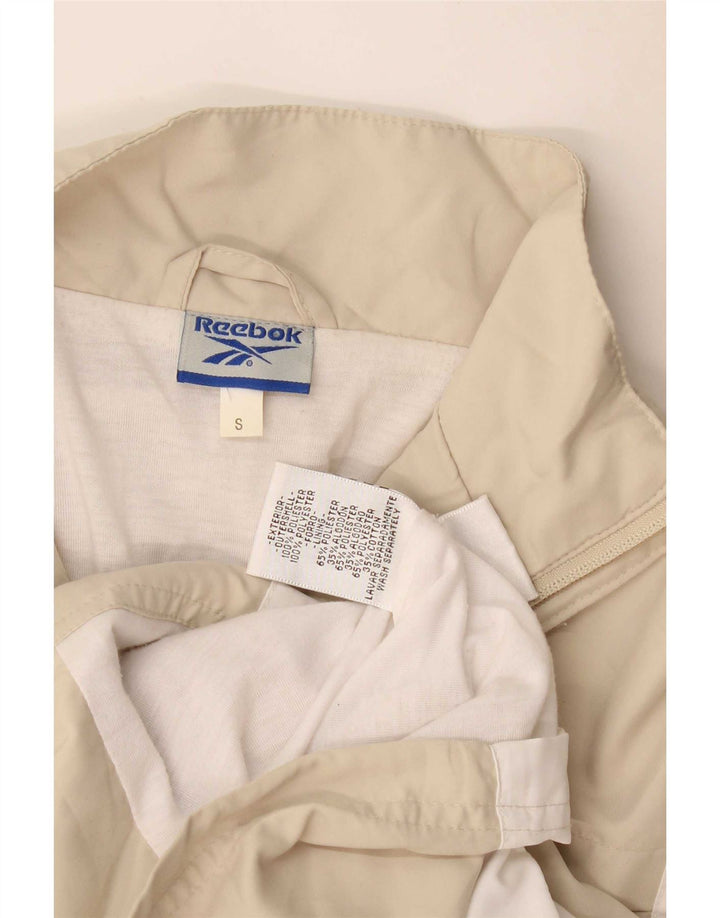 Giacca da tuta da donna Reebok UK 10 Small Beige Colourblock Poliestere