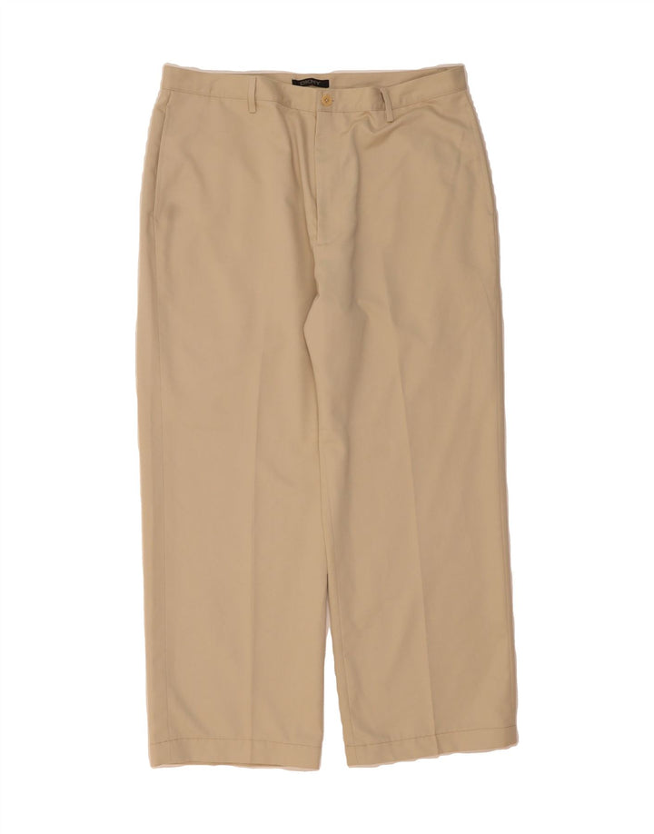 DKNY Mens Straight Suit Trousers W36 L34 Beige Polyester Vintage Dkny and Second-Hand Dkny from Messina Hembry 