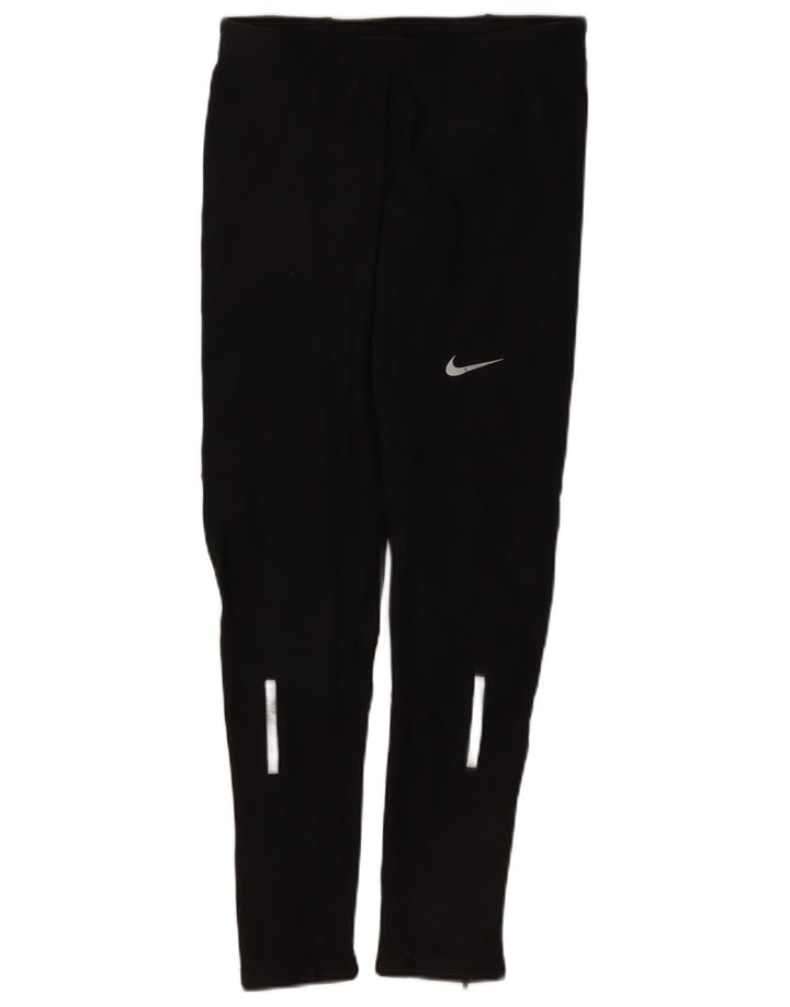 Nike Womens Dri Fit Leggings UK 12 Medium  Black Polyester