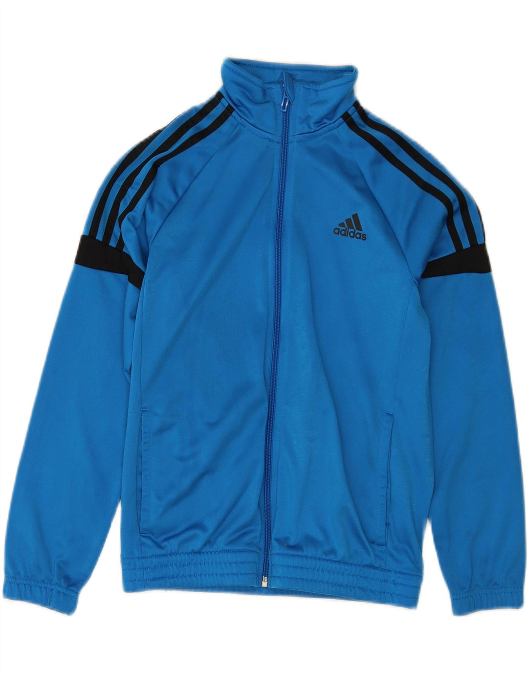 Giacca da tuta da ragazzo Adidas 11-12 anni in poliestere color block blu