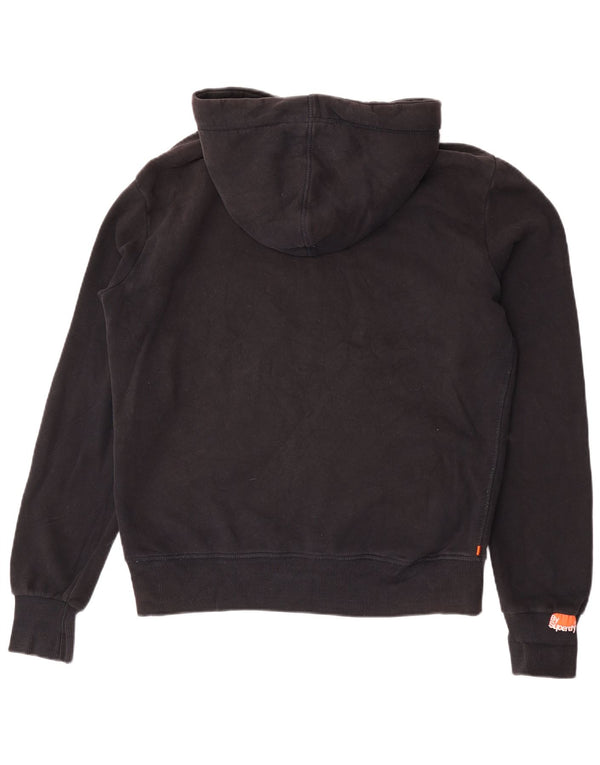 Superdry Mens Graphic Hoodie Jumper Medium Black Cotton