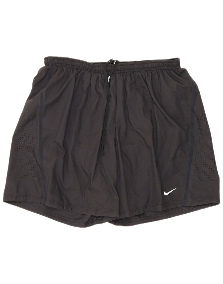 Nike Damen Dri Fit Sportshorts, groß, aus schwarzem Polyester