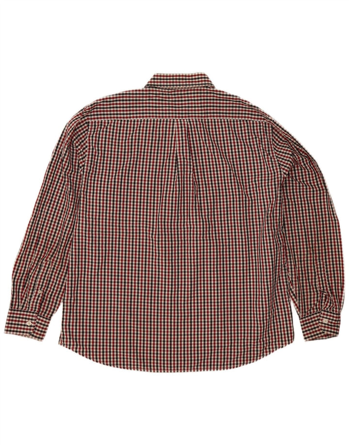 Dockers Mens Shirt XL Red Gingham Cotton