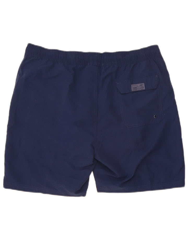 Izod Mens Slim Fit Swimming Shorts Large Navy Blue Polyester