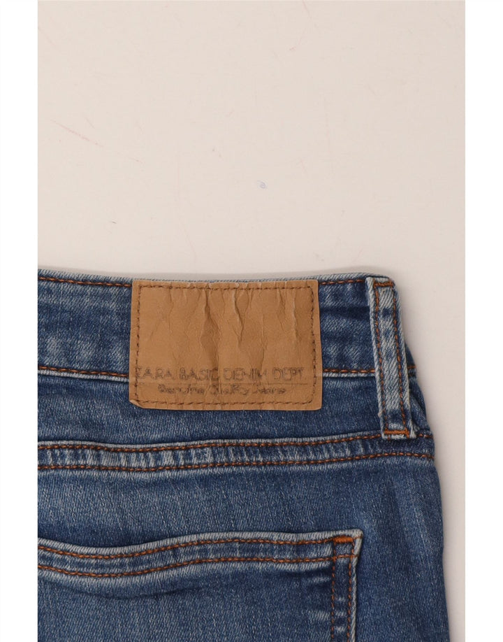 ZARA Womens Distressed Slim Cropped Jeans W30 L25 Blue Vintage Zara and Second-Hand Zara from Messina Hembry 