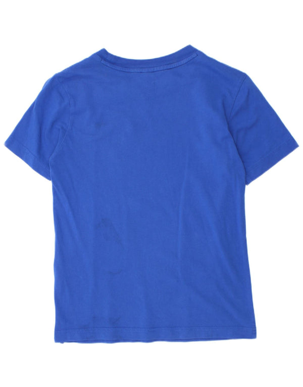T-shirt grafica da ragazzo Adidas Top 9-10 anni in cotone blu