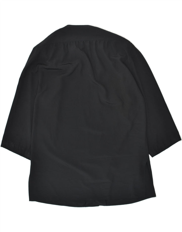 LA CORDEE Womens Loose Fit Cardigan Top IT 50 XL Black Polyester | Vintage La Cordee | Thrift | Second-Hand La Cordee | Used Clothing | Messina Hembry 
