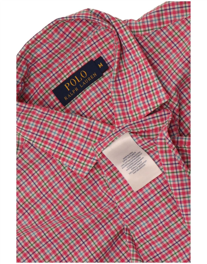Polo Ralph Lauren Mens Shirt Medium Pink Check Cotton