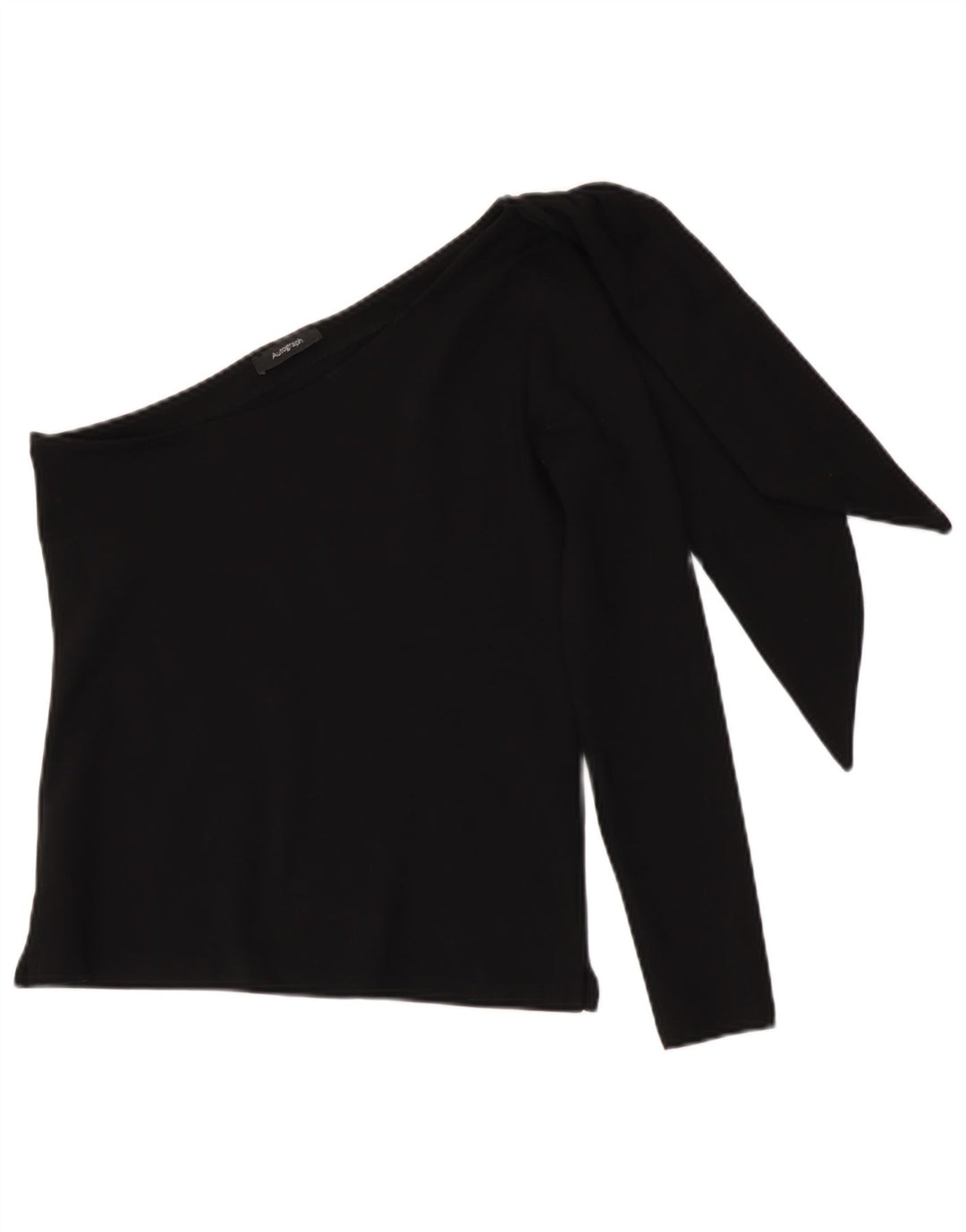 Marks & Spencer Womens One Shoulder Top UK 10 Small  Black Viscose