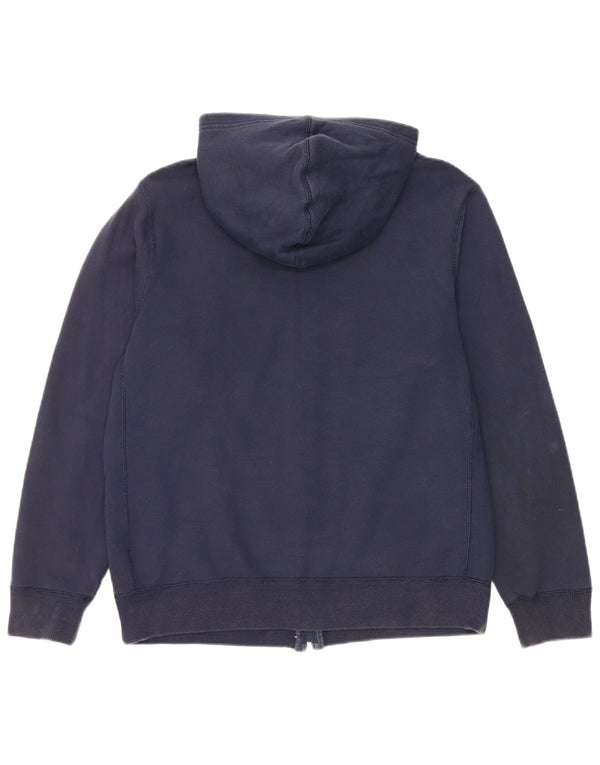 Nike Boys Zip Hoodie Sweater 13-14 Years XL Navy Blue Cotton