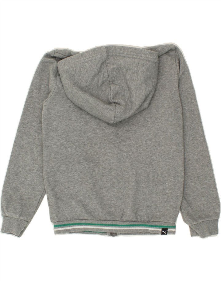 PUMA Boys Zip Hoodie Sweater 9-10 Years Medium  Grey Cotton Vintage Puma and Second-Hand Puma from Messina Hembry 
