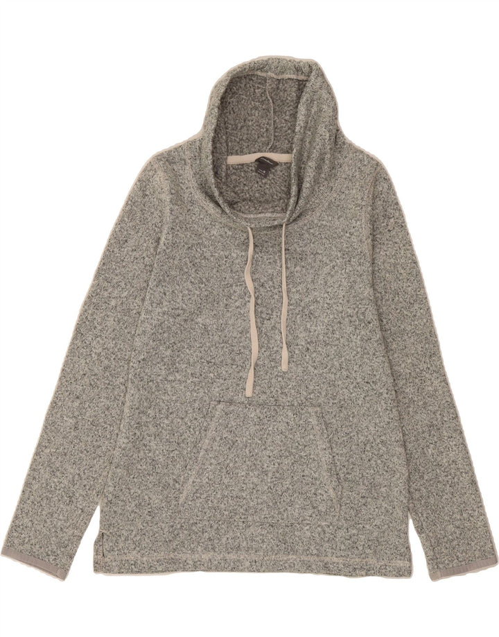 EDDIE BAUER Womens Roll Neck Jumper Sweater UK 14 Medium Grey Flecked Vintage Eddie Bauer and Second-Hand Eddie Bauer from Messina Hembry 