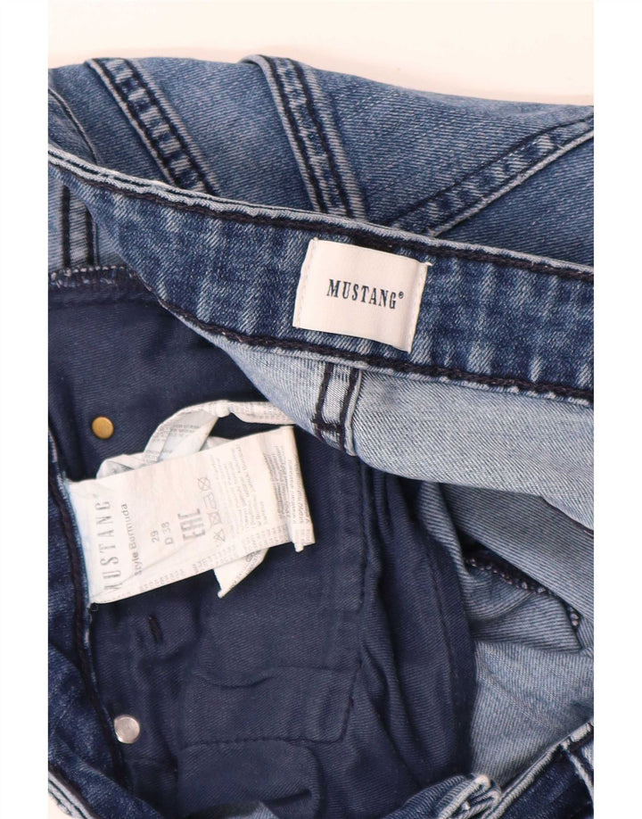 Mustang Damen Jeansshorts W29 mittelblaue Baumwolle