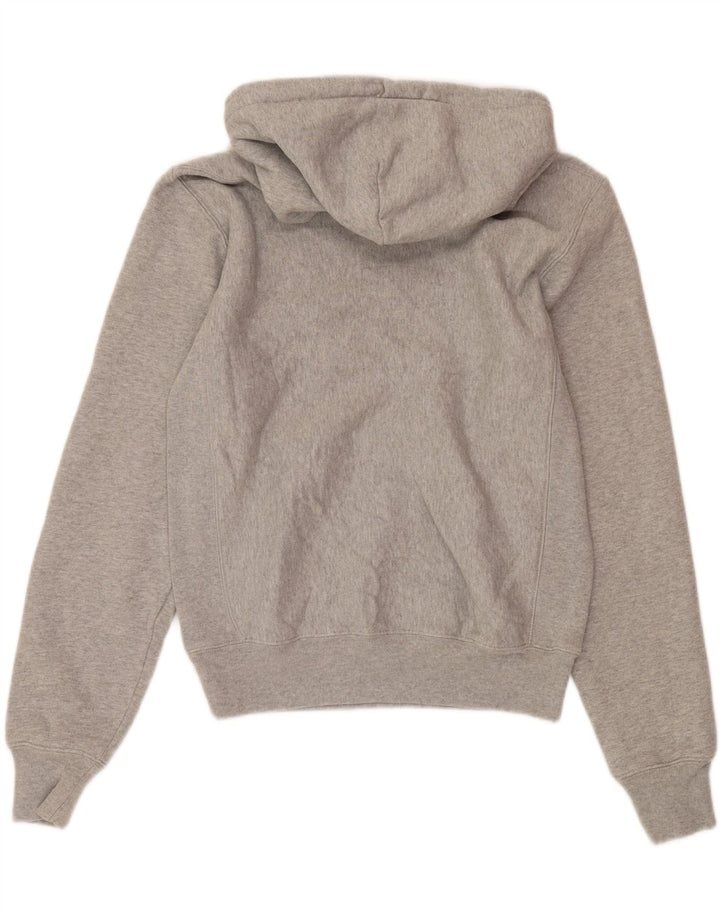 CHAMPION Mens Reverse Weave Hoodie Jumper Small Grey Cotton