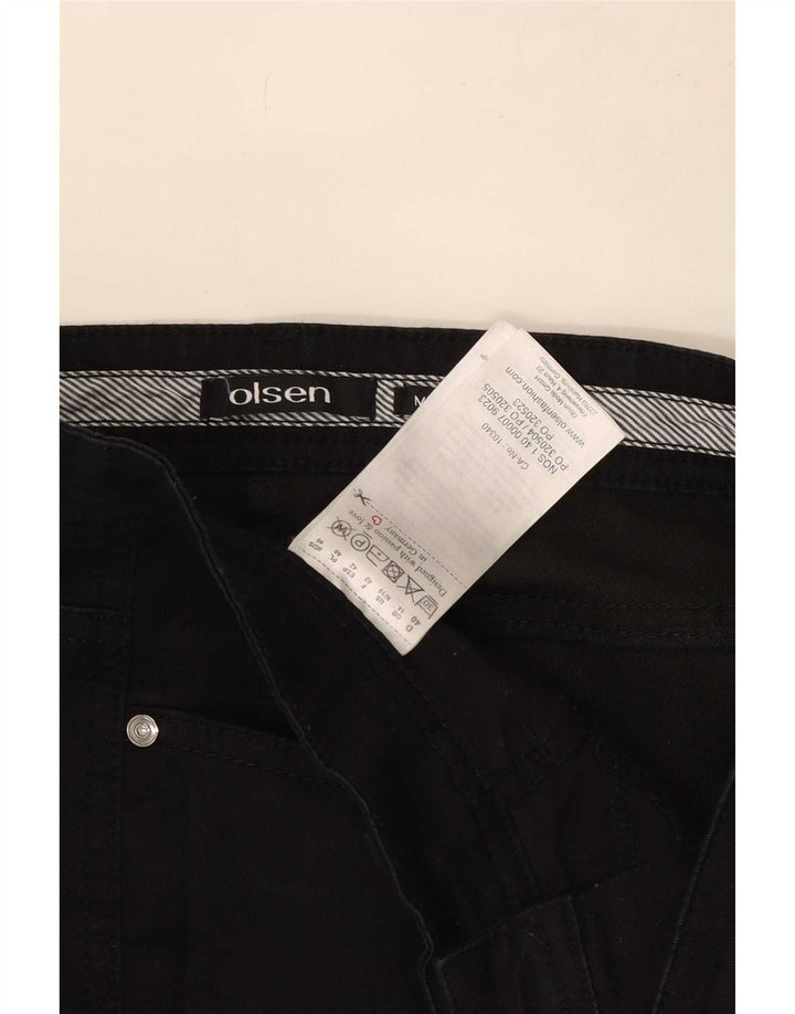 Olsen Damen Slim Jeans UK 14 Medium W30 L30 Schwarz