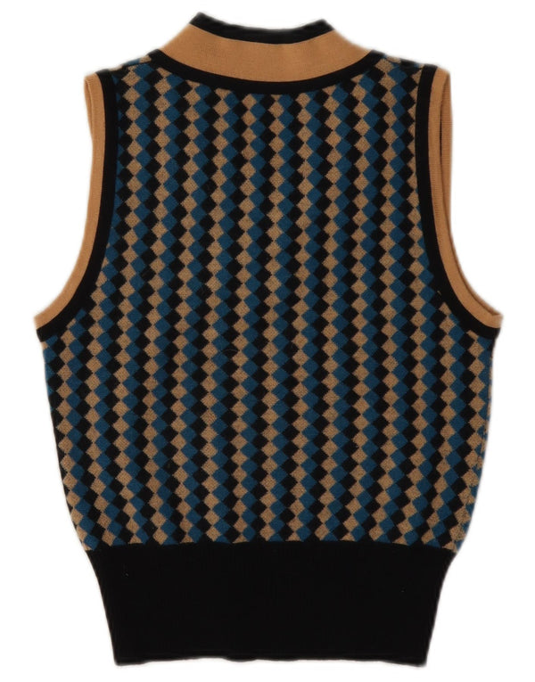 Emanuel Ungaro Womens Vest Tank Top UK 10 Small Multicoloured Geometric