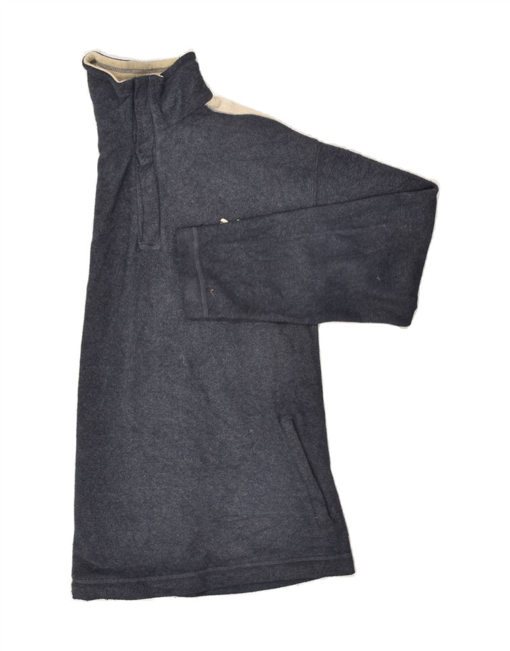PUMA Mens Zip Neck Fleece Jumper Small Grey Polyester Vintage Puma and Second-Hand Puma from Messina Hembry 