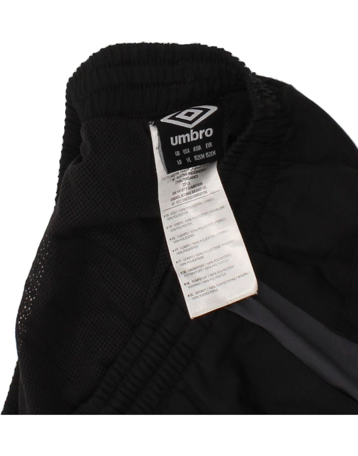 UMBRO Boys Sport Shorts 11-12 Years Large Black Polyester Vintage Umbro and Second-Hand Umbro from Messina Hembry 