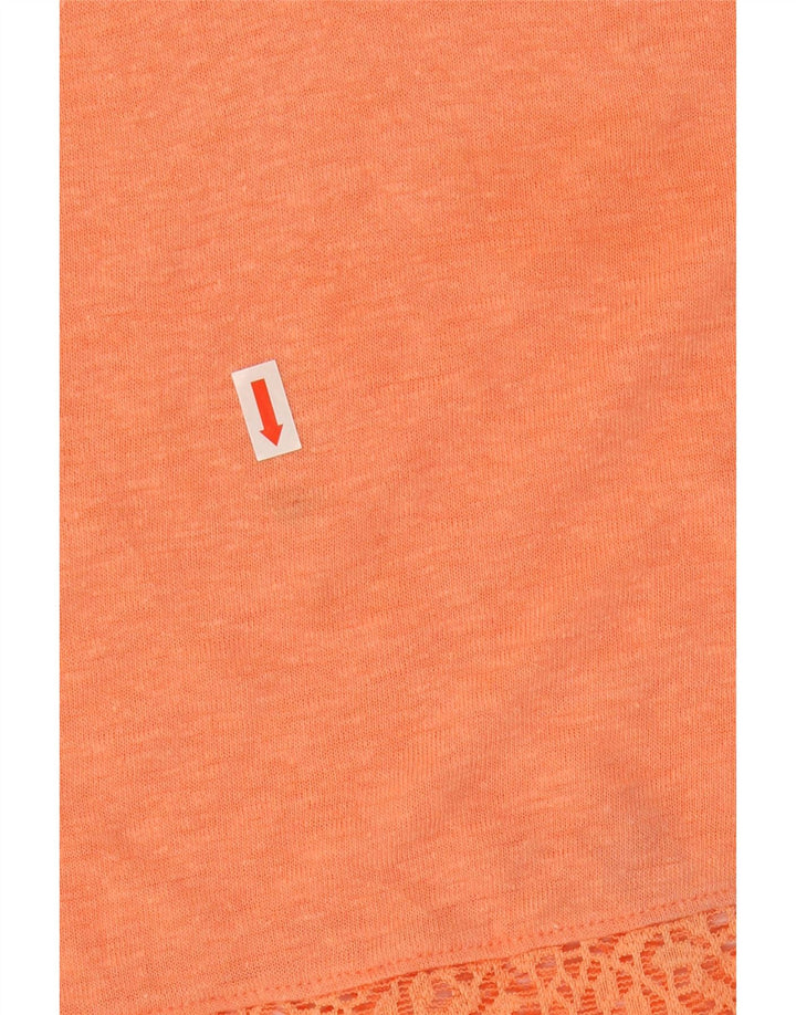 Marks & Spencer Womens Crop Oversized T-Shirt Top UK 10 Small  Orange