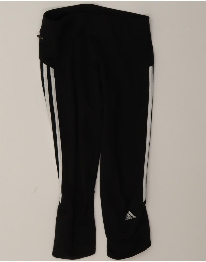 Adidas Dame Climalite Capri Leggings UK 8 Small Black Polyester